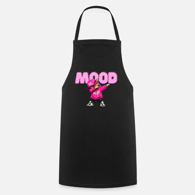 Chat de l’humeur - Tablier de cuisine - noir