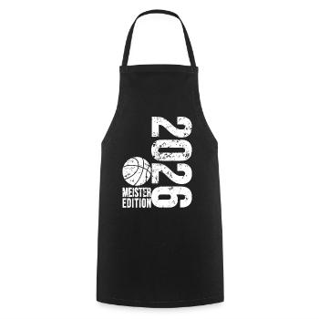 Basketball Meister Edition 2026 in weiß - Kochschürze - Schwarz - Vorne - AI Model Male 185 dark (185cm)