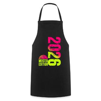 Basketball Meister Edition 2026 in lime pink - Kochschürze - Schwarz - Vorne - AI Model Male 185 dark (185cm)