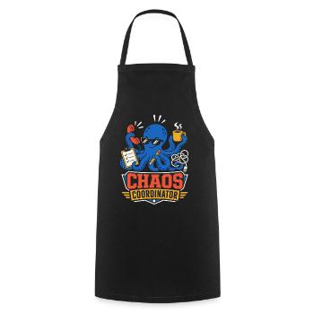 Chaos Coordinator Octopus - Cooking Apron - black - Front - AI Model Male 185 dark (185cm)