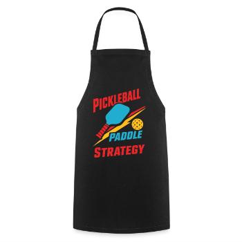 Pickleball Paddle Strategy - Kochschürze - Schwarz - Vorne - AI Model Male 185 dark (185cm)