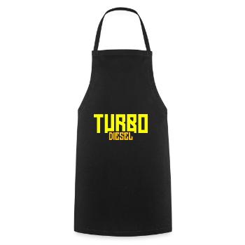 Turbo Diesel - Kochschürze - Schwarz - Vorne - AI Model Male 185 dark (185cm)