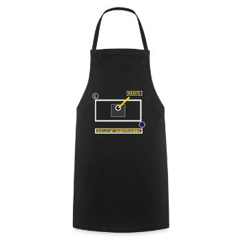 Retired electrician - Cooking Apron - black - Front - AI Model Male 185 dark (185cm)