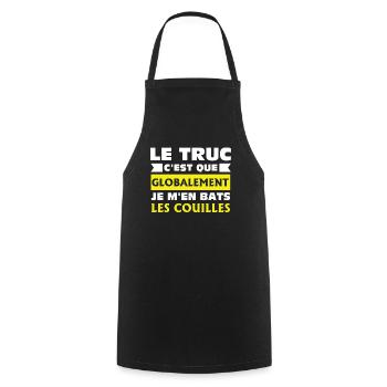 Le truc c'est que globalement cadeau original - Tablier de cuisine - noir - Devant - AI Model Male 185 dark (185cm)
