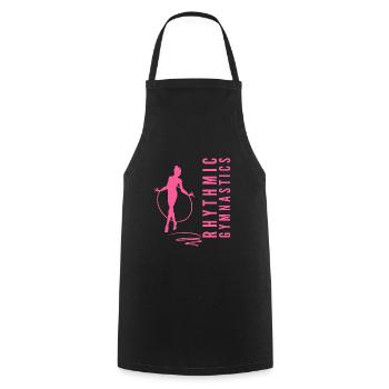 gymnastique rythmique gymnaste de gymnastique avec cerceau - Tablier de cuisine - noir - Devant - AI Model Male 185 dark (185cm)