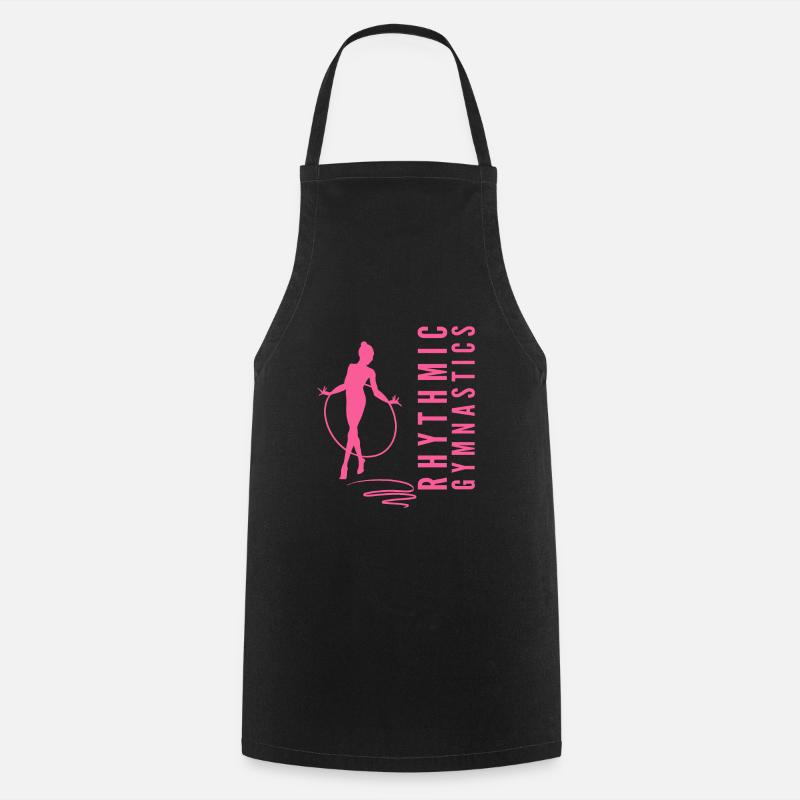 Ginnastica Ritmica Ginnastica Ginnasta Con Cerchio - Grembiule da cucina - nero