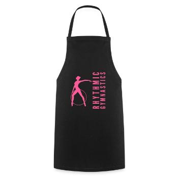 gymnastique rythmique gymnaste de gymnastique avec cerceau - Tablier de cuisine - noir - Devant - AI Model Male 185 dark (185cm)