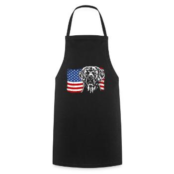Golden Retriever America Flag Dogs Wilsigns - Cooking Apron - black - Front - AI Model Male 185 dark (185cm)