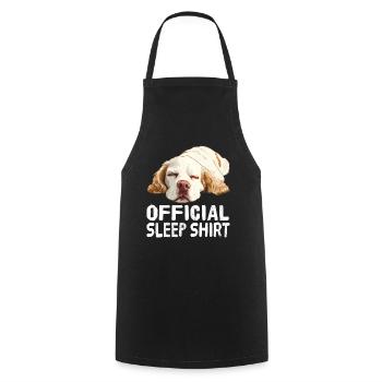 Official Sleep Shirt Clumber Clumber Spaniel - Cooking Apron - black - Front - AI Model Male 185 dark (185cm)