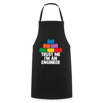 Brick Builder Toys Blocks Clamping Blocks Bricks - Cooking Apron - black - Front - AI Model Male 185 dark (185cm)