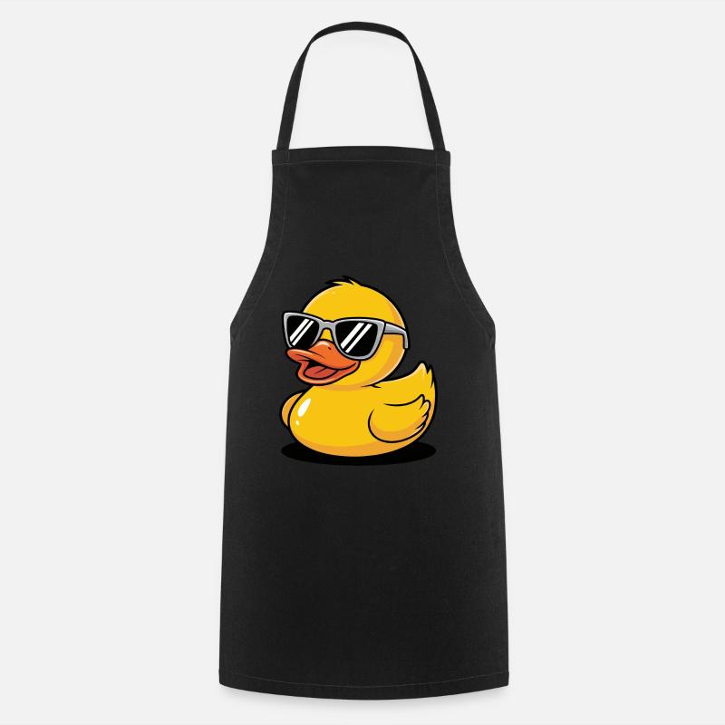 Gummiente mit Sonnenbrille Vogel Tier - Kochschürze - Schwarz