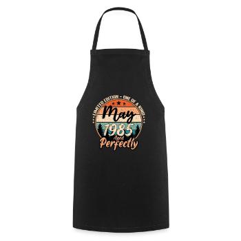 May 1985 anniversary 1985 legends May - Cooking Apron - black - Front - AI Model Male 185 dark (185cm)