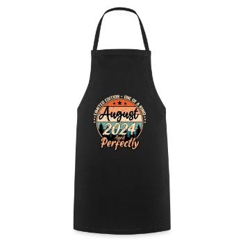 August 2024 anniversary 2024 legends August - Cooking Apron - black - Front - AI Model Male 185 dark (185cm)