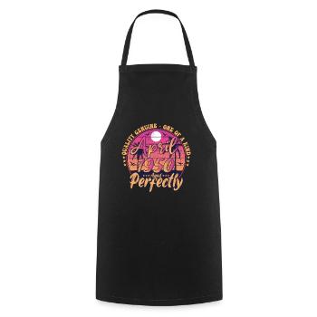 April 1950 anniversary 1950 Retro 1950 April - Cooking Apron - black - Front - AI Model Male 185 dark (185cm)