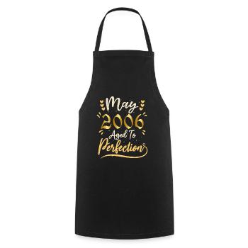 May 2006 May anniversary May 2006 - Cooking Apron - black - Front - AI Model Male 185 dark (185cm)