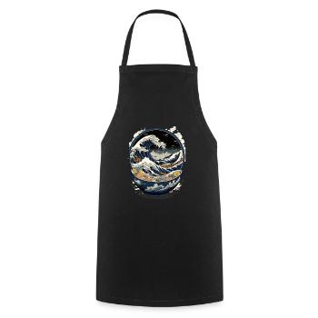 Ramen Hokusai Japanische Kunst Kanagawa Humor - Kochschürze - Schwarz - Vorne - AI Model Male 185 dark (185cm)