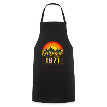 1971 Birthday Gift 1971 Anniversary - Cooking Apron - black - Front - AI Model Male 185 dark (185cm)