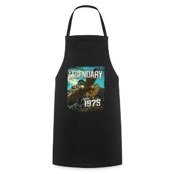Legendary since 1975 - Cooking Apron - black - Front - AI Model Male 185 dark (185cm)