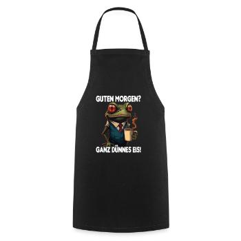 Kaffee Morgenmuffel Mitarbeiter Spruch Geschenk - Kochschürze - Schwarz - Vorne - AI Model Male 185 dark (185cm)