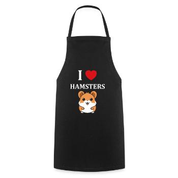 Mignon Humour petit hamster - Tablier de cuisine - noir - Devant - AI Model Male 185 dark (185cm)