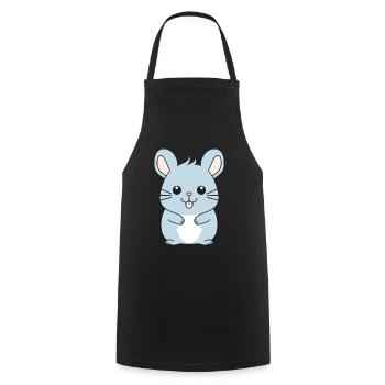 Petit chinchilla mignon - Tablier de cuisine - noir - Devant - AI Model Male 185 dark (185cm)