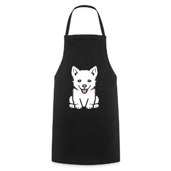 Humor kleiner Husky - Kochschürze - Schwarz - Vorne - AI Model Male 185 dark (185cm)