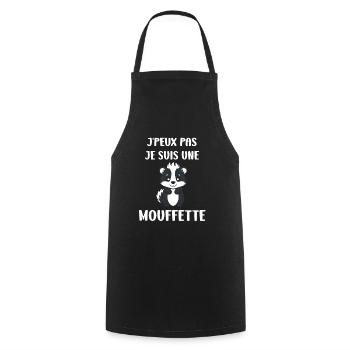 Humour Mouffette - Tablier de cuisine - noir - Devant - AI Model Male 185 dark (185cm)