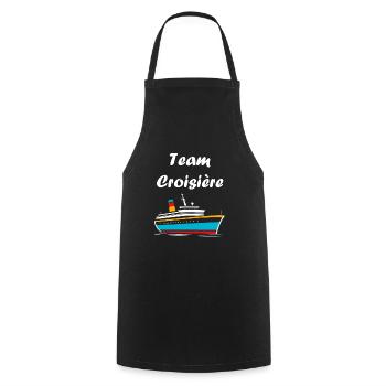 Team Croisière - Tablier de cuisine - noir - Devant - AI Model Male 185 dark (185cm)