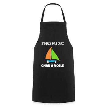 Humour Char à voile - Tablier de cuisine - noir - Devant - AI Model Male 185 dark (185cm)