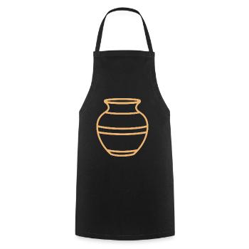 Poterie - Tablier de cuisine - noir - Devant - AI Model Male 185 dark (185cm)
