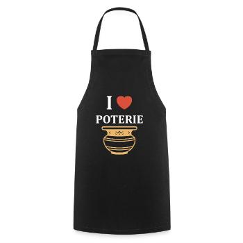Poterie - Tablier de cuisine - noir - Devant - AI Model Male 185 dark (185cm)