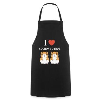 Humour cochon d'ine - Tablier de cuisine - noir - Devant - AI Model Male 185 dark (185cm)
