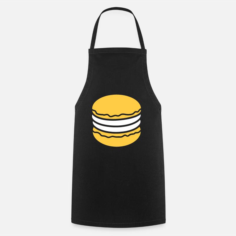 macaron - Tablier de cuisine - noir