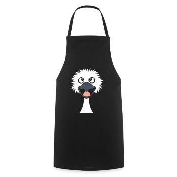 autruche - Tablier de cuisine - noir - Devant - AI Model Male 185 dark (185cm)