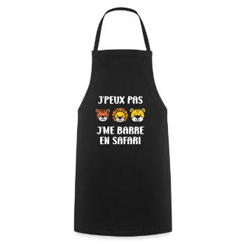 humour safari - Tablier de cuisine - noir - Devant - AI Model Male 185 dark (185cm)