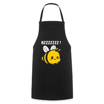 Abeille - Tablier de cuisine - noir - Devant - AI Model Male 185 dark (185cm)