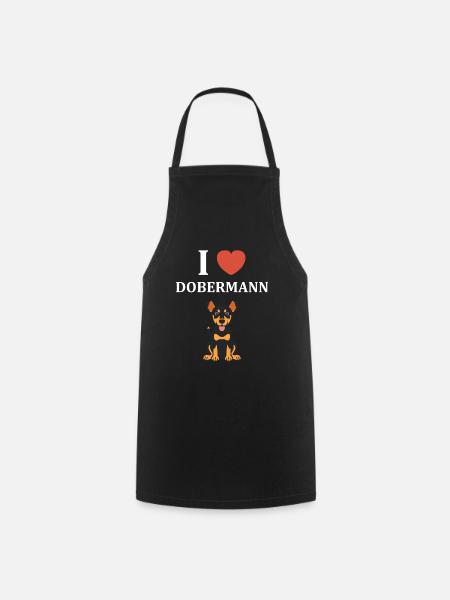 Dobermann - Kochschürze - Schwarz
