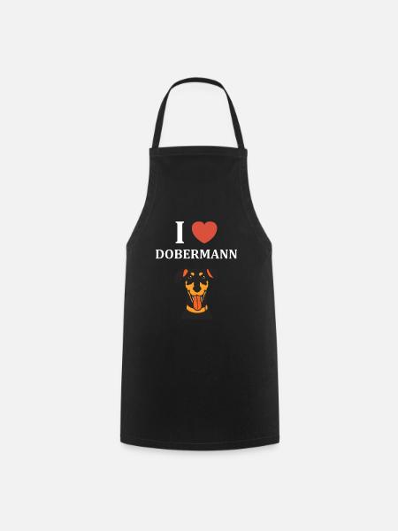 Dobermann - Kochschürze - Schwarz