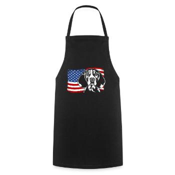 Beagle America Flag Dogs Dog Wilsigns - Cooking Apron - black - Front - AI Model Male 185 dark (185cm)