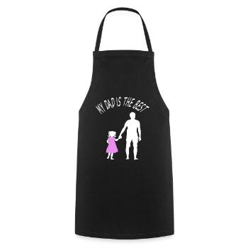 fête des pères meilleur papa père et cadeau de fille - Tablier de cuisine - noir - Devant - AI Model Male 185 dark (185cm)