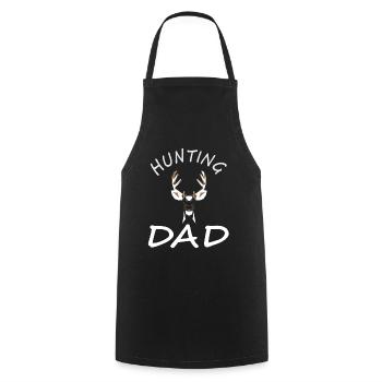Papa chasseur sur la chasse cerf d’élan de chasse cadeau - Tablier de cuisine - noir - Devant - AI Model Male 185 dark (185cm)