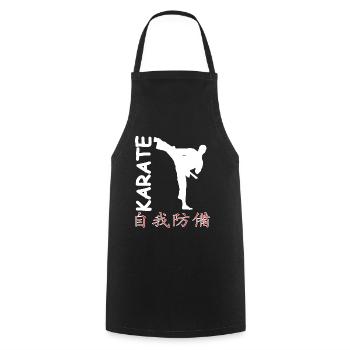 Karaté Entraînement Karaté Entraîneur Arts Martiaux Poison - Tablier de cuisine - noir - Devant - AI Model Male 185 dark (185cm)