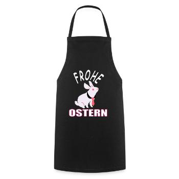 Frohe Ostern Osterhase Hase Karotten Geschenkidee - Kochschürze - Schwarz - Vorne - AI Model Male 185 dark (185cm)