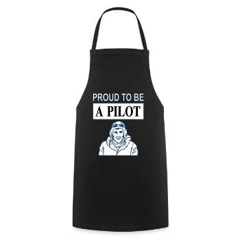 Pilot Fighter Jet Pilot Jet Airplane Gift Fly - Cooking Apron - black - Front - AI Model Male 185 dark (185cm)