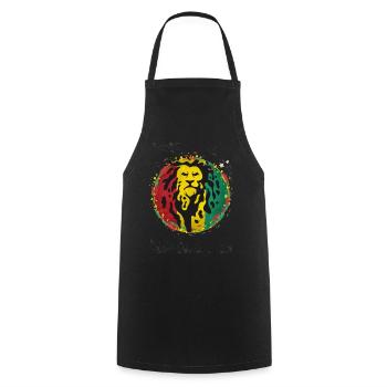 Vibration Positivement Puissante Cadeau Rasta - Tablier de cuisine - noir - Devant - AI Model Male 185 dark (185cm)