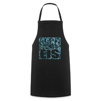 Ganz dünnes Eis Spruch - Kochschürze - Schwarz - Vorne - AI Model Male 185 dark (185cm)