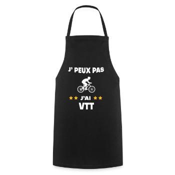 Je peux pas j'ai VTT cadeau cycliste - Tablier de cuisine - noir - Devant - AI Model Male 185 dark (185cm)