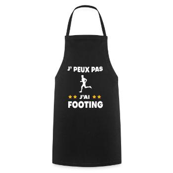 Je peux pas j'ai footing cadeau coureur - Tablier de cuisine - noir - Devant - AI Model Male 185 dark (185cm)