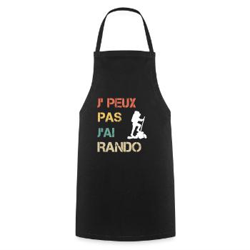 Je peux pas j'ai rando vintage drôle - Tablier de cuisine - noir - Devant - AI Model Male 185 dark (185cm)