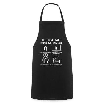 mécanique temps libre mécanicien - Tablier de cuisine - noir - Devant - AI Model Male 185 dark (185cm)